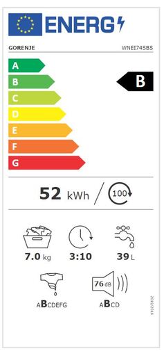 Gorenje perilica rublja WNEI74SBS