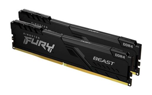 Memorija Kingston 16GB (2x8GB) DDR4 3200MHz, FURY Beast Black, U-DIMM (KF432C16BBK2/16)