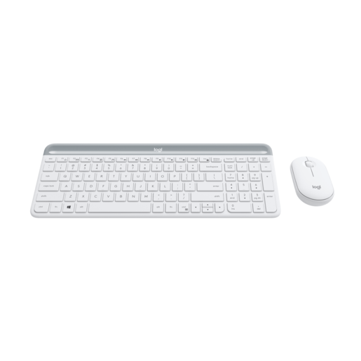 Logitech MK470 Slim Wireless, bežična tipkovnica + miš, bijela (920-009205)