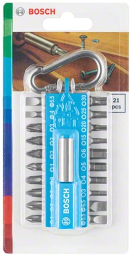 BOSCH 21-djelni set bitova - plavi