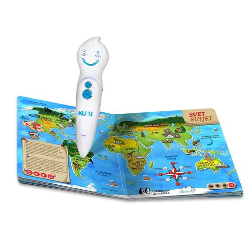 KUKU interaktivna knjiga - Atlas svijeta - BEZ OLOVKE