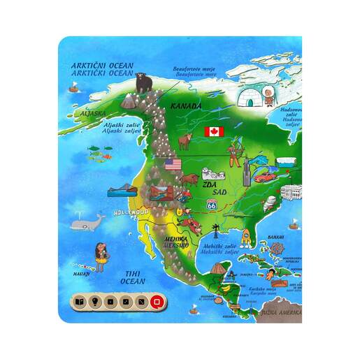 KUKU interaktivna knjiga - Atlas svijeta - BEZ OLOVKE