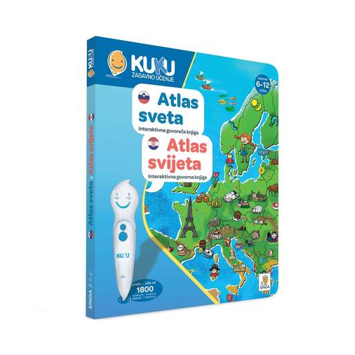 KUKU interaktivna olovka s knjigom - Atlas svijeta