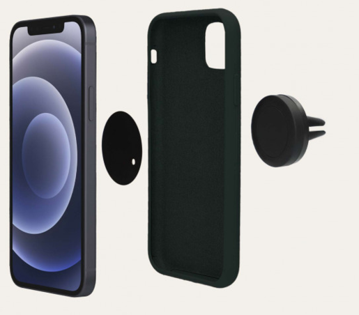 KSIX, univerzalni auto držač za smartphone, ventilacija, magnet, crni