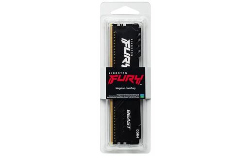 Memorija Kingston 8GB DDR4 3200MHz, FURY Beast Black, U-DIMM (KF432C16BB/8)