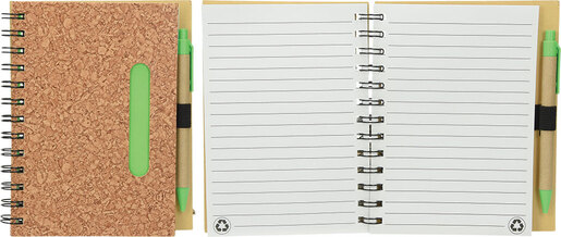 Notes Corc A5 spiralni s kemijskom olovkom