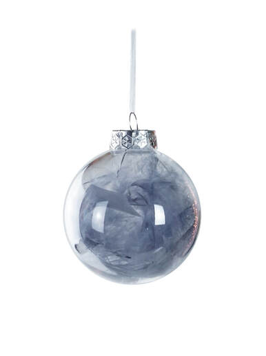 Kuglica sa perjem – Siva – 8 cm – 3/1, 92446b