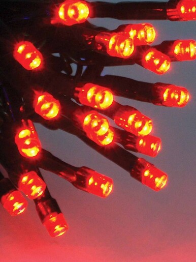 100 LED Lampica – Crvena boja – zelena žica