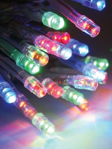 200 LED Lampica – Šarena – prozirna žica