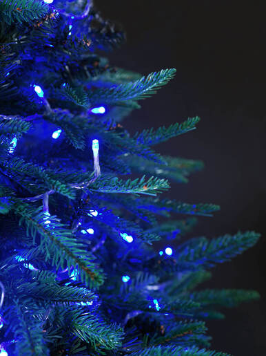 200 LED Lampica – Plava boja – prozirna žica