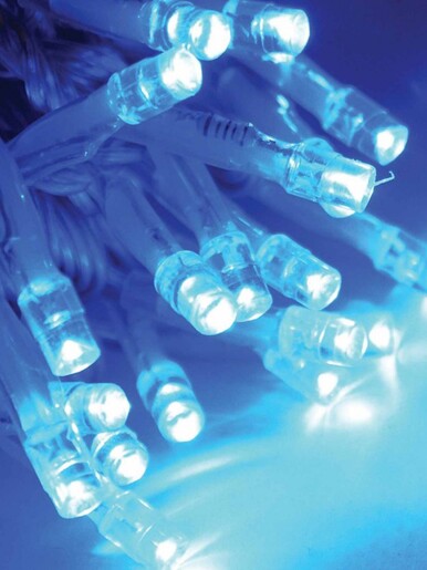 200 LED Lampica – Plava boja – prozirna žica