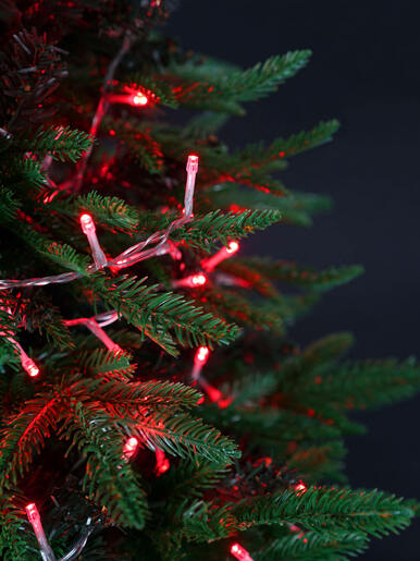 300 LED Lampica – Crvena boja – prozirna žica