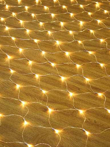 120 LED Mreža – Toplo bijela boja svjetlosti – Prozirna žica
