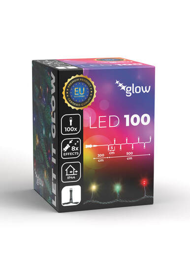 100 LED Lampica – Šarena – zelena žica