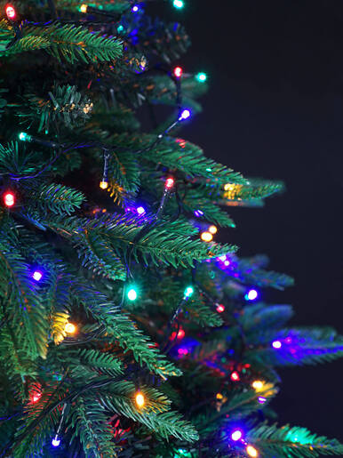 100 LED Lampica – Šarena – zelena žica