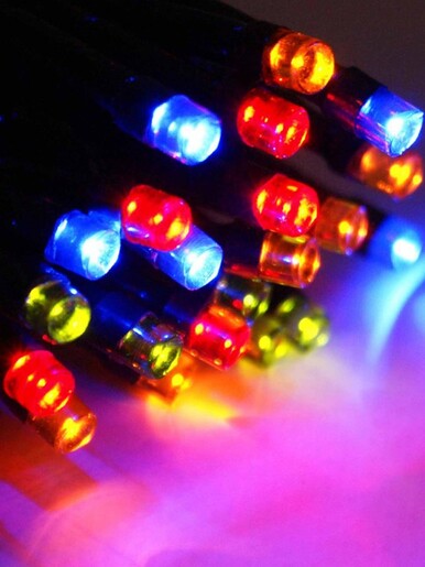 100 LED Lampica – Šarena – zelena žica