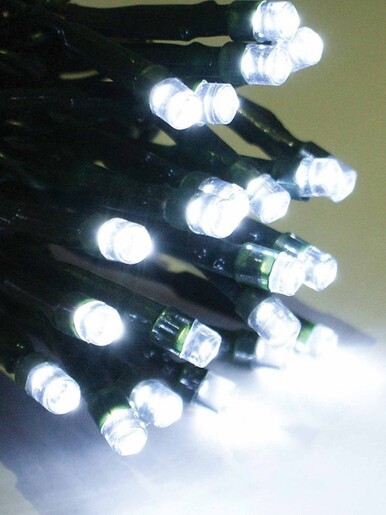 300 LED Lampica – Bijela boja – zelena žica