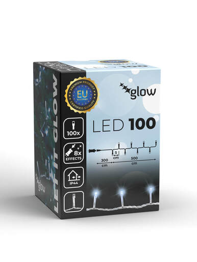 100 LED Lampica – Bijela boja – prozirna žica