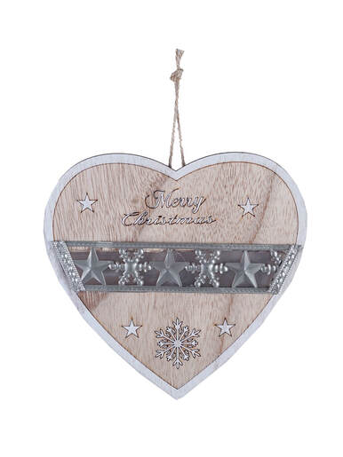 Drvena dekoracija sa LED rasvjetom – Srce, 88881A