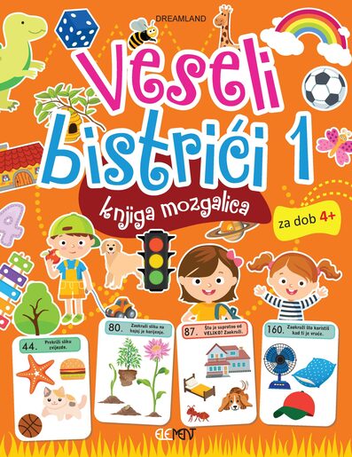 Veseli bistrići 1, knjiga mozgalica za dob 5+