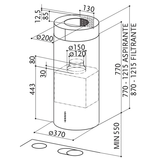 Faber Cylindra Isola Evo Plus BK Matt A37