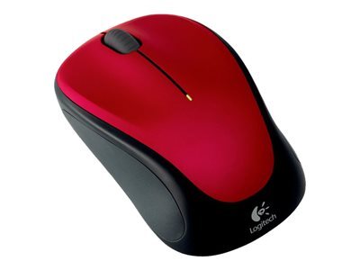Logitech M235, optički miš, bežični, Unifying receiver, crveni, USB (910-002496)