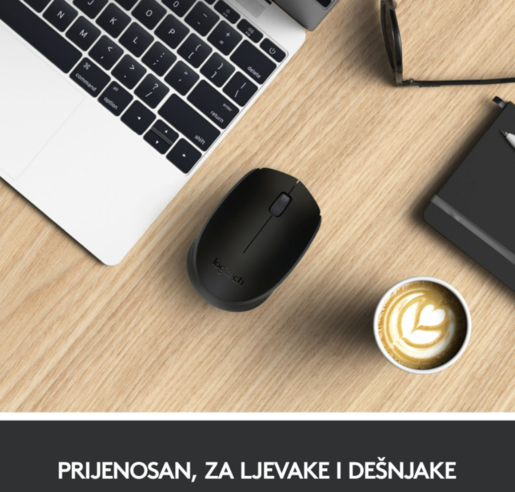 Logitech M171, optički miš, bežični, crni (910-004424)