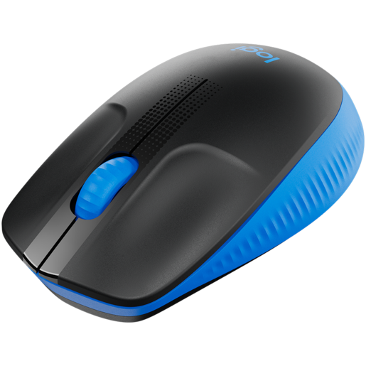 Logitech M190, optički miš, bežični, 1000dpi, crno-plavi (910-005907)