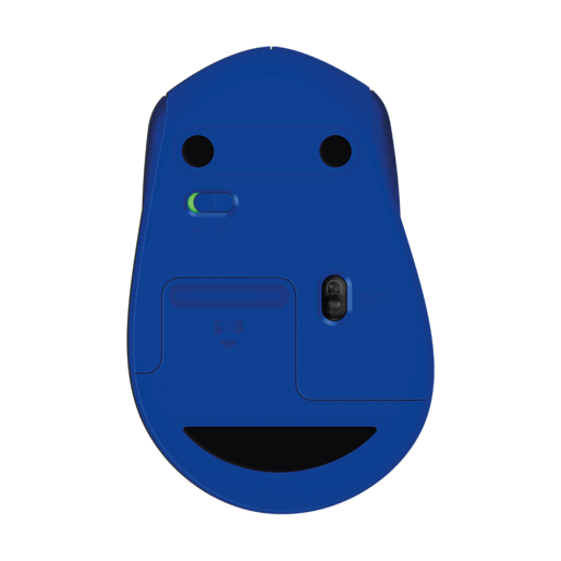 Logitech M330 Silent Plus, optički miš, 1000dpi, bežični, plavi, USB (910-004910)