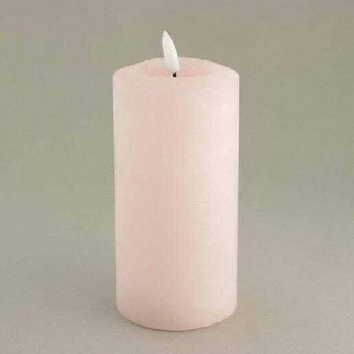 Svijeća s LED plamenom 7,6x15,5cm- roza