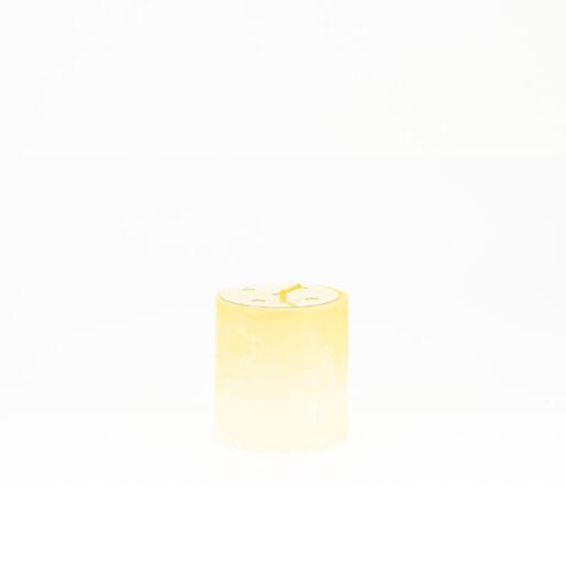 Svijeća metalik 6,8xh7,2cm- bež