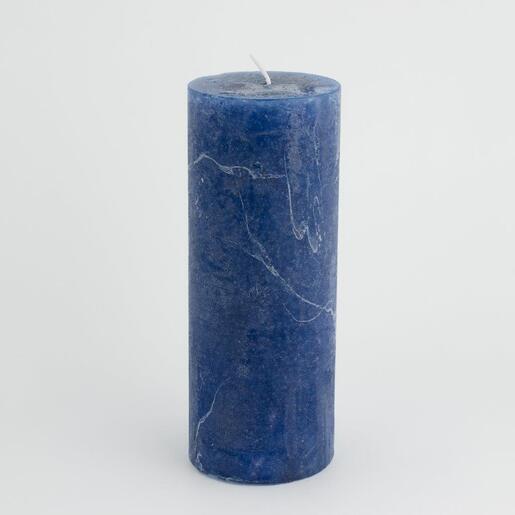 Svijeća frost 6,8xh18cm- t.plava