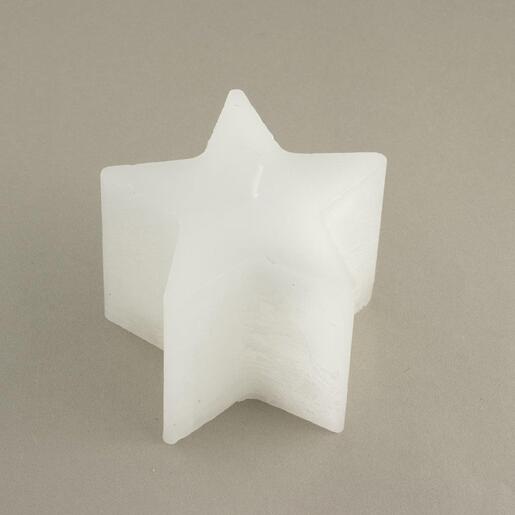 Svijeća frost zvijezda 9,5xh8cm- bijela