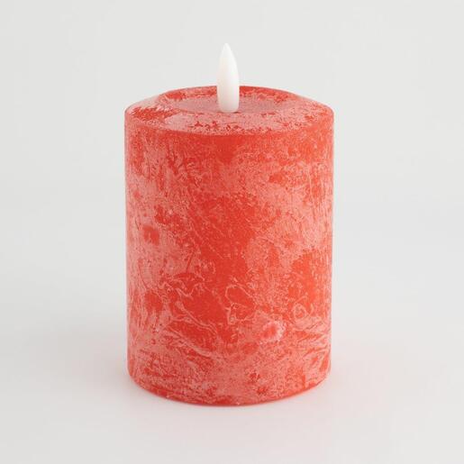 Svijeća s LED plamenom 7,6x10cm- crvena