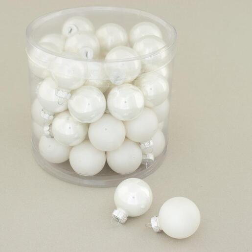 Staklene kuglice 3cm/45kom - bijele S/M