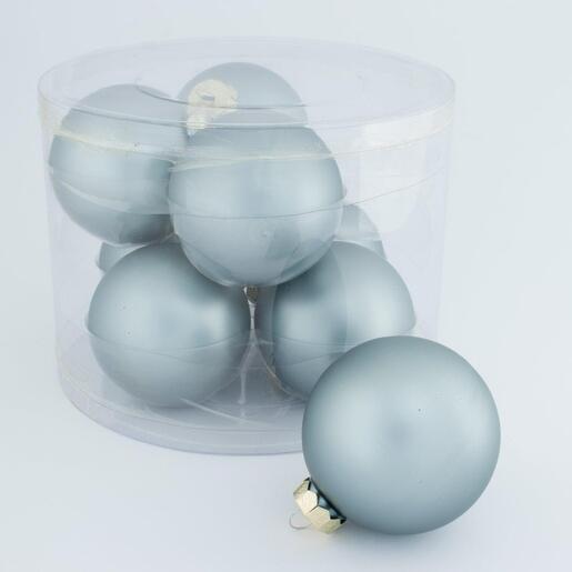 Staklene kuglice 8cm/8kom - venetia blue M