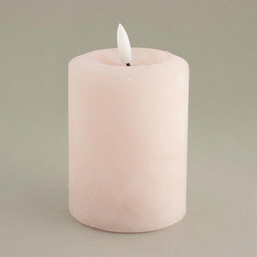 Svijeća s LED plamenom 7,6x10cm- roza