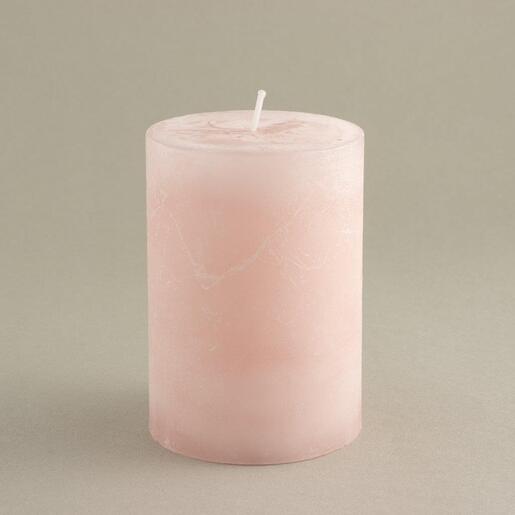 Svijeća frost 6,8xh9,5cm- puder roza