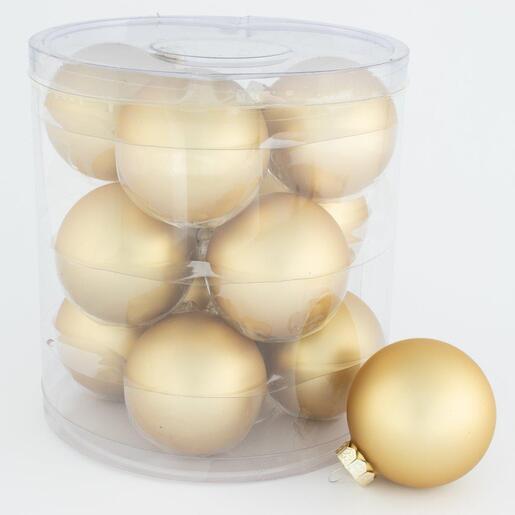 Staklene kuglice 6cm/12kom - zlatne M