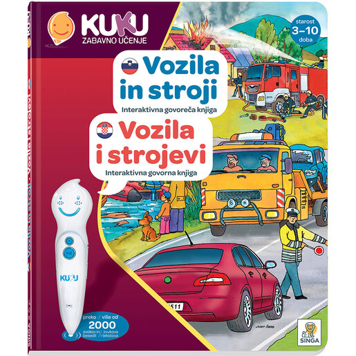 KUKU interaktivna knjiga - Vozila i strojevi (BEZ OLOVKE)