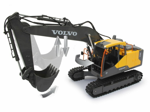 Jamara bager na daljinsko upravljanje Volvo EC160E, žuti 1:16
