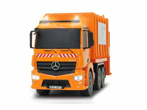 Jamara kamion na daljinsko upravljanje smetlarski Mercedes-Benz Antos, žuti 1:20