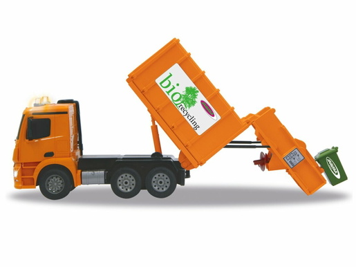 Jamara kamion na daljinsko upravljanje smetlarski Mercedes-Benz Antos, žuti 1:20