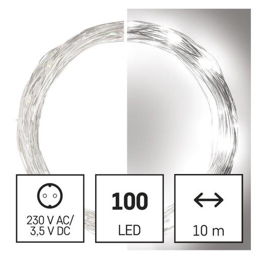 LED lampice 100LED nano10m s IP44 cw- Hladno bijela