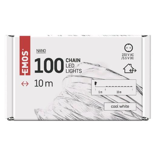 LED lampice 100LED nano10m s IP44 cw- Hladno bijela
