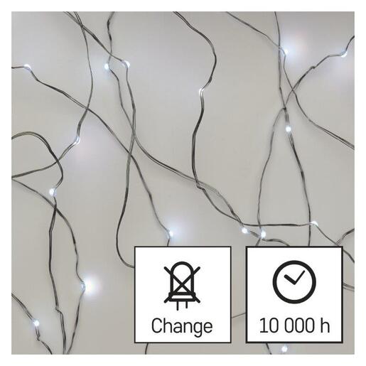 LED lampice 100LED nano10m s IP44 cw- Hladno bijela