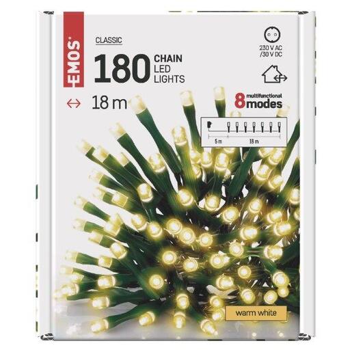 LED lampice 180LED cls mf 18m ww- Toplo bijela
