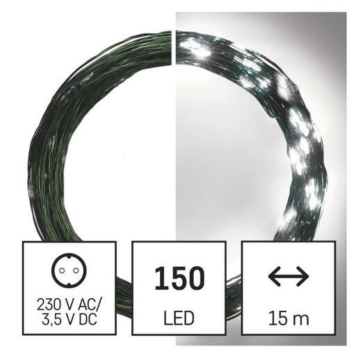 LED lampice 150LED nano 15m g IP44 cw- Hladno bijela