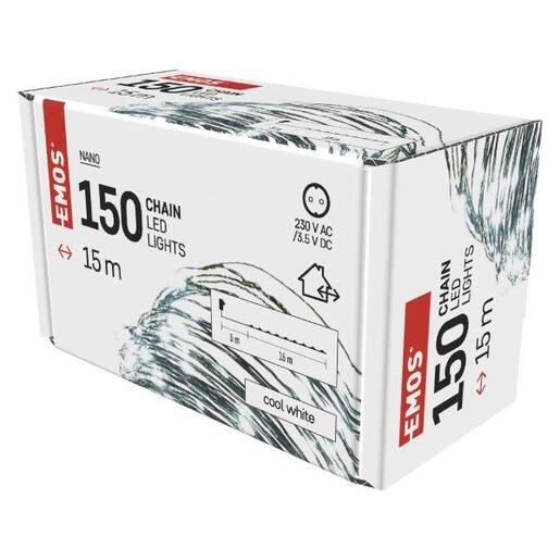 LED lampice 150LED nano 15m g IP44 cw- Hladno bijela