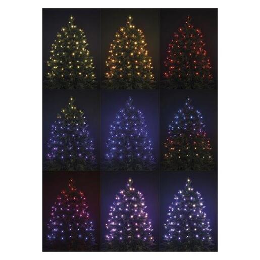 LED lampice 160LED 16m IP44 timer rc rgb- Šarena